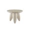 Lunarys Medium 3-Leg Side Table in Travertine Stone Natural Pores by HOMMÉS Studio 2