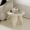 Lunarys Medium 3-Leg Side Table in Travertine Stone Natural Pores by HOMMÉS Studio 4