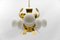 Mid-Century Modern 5-Arm Orbit Lamp in Gold and Opaline Glass, 1960s 3