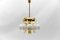 Mid-Century Modern 5-Arm Orbit Lamp in Gold and Opaline Glass, 1960s 2