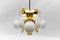 Mid-Century Modern 5-Arm Orbit Lamp in Gold and Opaline Glass, 1960s 7