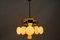 Mid-Century Modern 5-Arm Orbit Lamp in Gold and Opaline Glass, 1960s 5