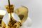 Lampada Mid-Century moderna a cinque braccia in vetro opalino dorato, anni '60, Immagine 11