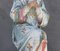 Sculpture Antique en Plâtre d'une Femme en Prière, 1890s 10