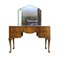Antique Art Deco Dressing Table with Trifold Mirrors & Queen Ann Legs, Image 1