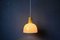 Scandinavian Yellow Glass and Brass Ceiling Light 2