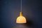 Skandinavische Deckenlampe aus Glas & Messing in Gelb 2