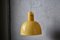 Skandinavische Deckenlampe aus Glas & Messing in Gelb 1