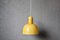 Scandinavian Yellow Glass and Brass Ceiling Light 5