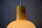 Scandinavian Yellow Glass and Brass Ceiling Light 4