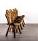 Brutalist Oak Chairs, 1960s, Set of 4 4