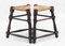 Sgabelli Tabouret Rush Seat, Francia, anni '50, set di 2, Immagine 5