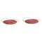 Burgundy Touché B Trays by Mason Editions, Set of 2 1