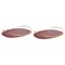 Burgundy Touché C Trays by Mason Editions, Set of 2 1