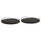 Touché Bois Trays in Black Ash Wood by Mason Editions, Set of 2 1