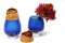 Iris Blue Frida with Fine Cuts Stacking Vase by Pia Wüstenberg 4