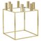 Gold Plated Kubus 8 Candleholder by Lassen 1