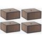 Smoked Oak Frame Boxes by Lassen, Set of 4 2