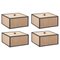 Oak Frame 20 Boxes by Lassen, Set of 4, Image 1