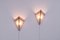 Postmoderne Art Deco Wandlampen in Lachsfarben, 1980er, 2er Set 17