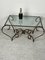 Wrought Iron Coffee Table and Glass Top, Italy, 1980s 9