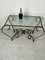 Wrought Iron Coffee Table and Glass Top, Italy, 1980s, Image 9