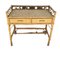Spanish Desk in Bamboo and Rattan, 1980s 2