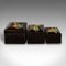 Japanese Art Deco Lacquered Nesting Storage Boxes, 1940s, Set of 3 6
