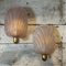 Mid-Century Modern Brass and Shell Shaped Pink Murano Glass Wall Sconces, 1980s, Set of 2, Image 10