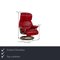 Fauteuil Capri en Cuir Rouge et Repose-Pieds de Stressless, Set de 2 2