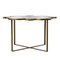 Tavolino da caffè in marmo bicolore e metallo dorato, Immagine 3