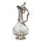 French Louis XV Style Fluted Wine Jug in Glass and Silver, Late 19th Century 3