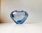 Vase Bleu Clair Forme Coeur par Per Lutken pour Holmegaard, 1955 1