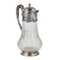 French Water Jug in Glass and Silver, Late 19th Century 2