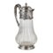 French Water Jug in Glass and Silver, Late 19th Century, Image 2