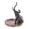 Plat Décoratif en Marbre avec Éléphant en Bronze par Franz Bergman 4