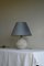 Vintage Pottery Table Lamp with Silk Shade, Image 6