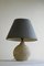 Vintage Pottery Table Lamp with Silk Shade, Image 5