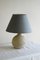 Vintage Pottery Table Lamp with Silk Shade, Image 3