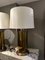 Large Glass and Patinated Brass Table Lamps, 1980s, Set of 2, Image 11