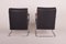 Czech Black Leather and Tubular Steel Cantilever Armchairs from Mücke Melder, 1930s, Set of 2, Image 3