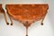 Vintage Queen Anne Style Burr Walnut Console Tables, 1930s, Set of 2 9