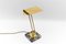 Lampada da tavolo Golden Bankers con base in marmo, anni '60, Immagine 1
