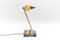 Golden Bankers Table Lamp on Marble Foot, 1960s 3