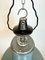 Lámpara colgante industrial esmaltada en gris de Siemens, años 30, Imagen 14