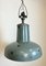 Lámpara colgante industrial esmaltada en gris de Siemens, años 30, Imagen 8
