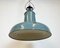 Lámpara colgante industrial esmaltada en gris de Siemens, años 30, Imagen 10