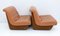 Mid-Century Modern Fiberglass Frame Leather Armchairs from Lev & Lev, 1970, Set of 2, Image 3