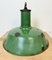 Large Industrial Green Enamel Factory Pendant Lamp from Revo, 1940s 14