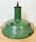Large Industrial Green Enamel Factory Pendant Lamp from Revo, 1940s, Image 14